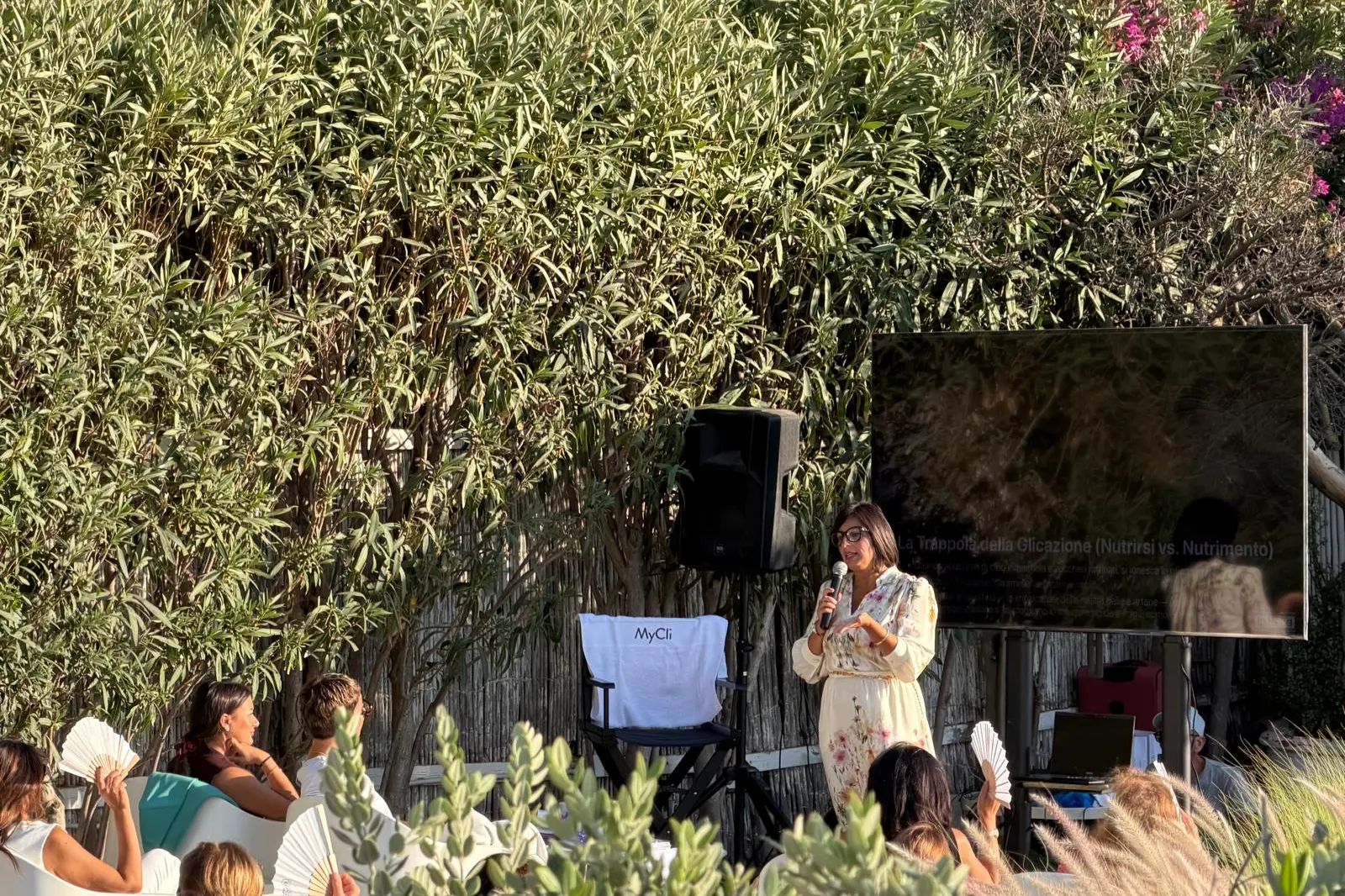 Un momento dell'incontro a "La Paillotte"