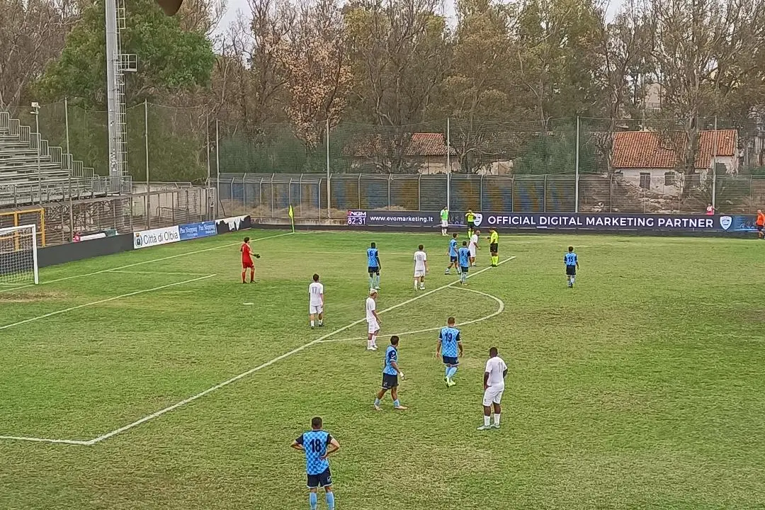 Un'immagine del derby di andata tra Olbia e Ilva (foto Ilenia Giagnoni)