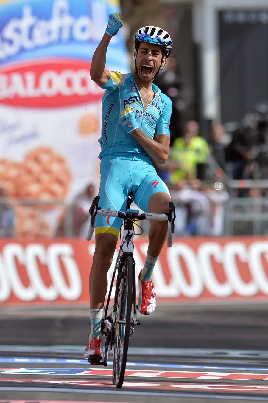 Fabio Aru Al Giro d'Italia nel 2014 (Archivio L'Unione Sarda)