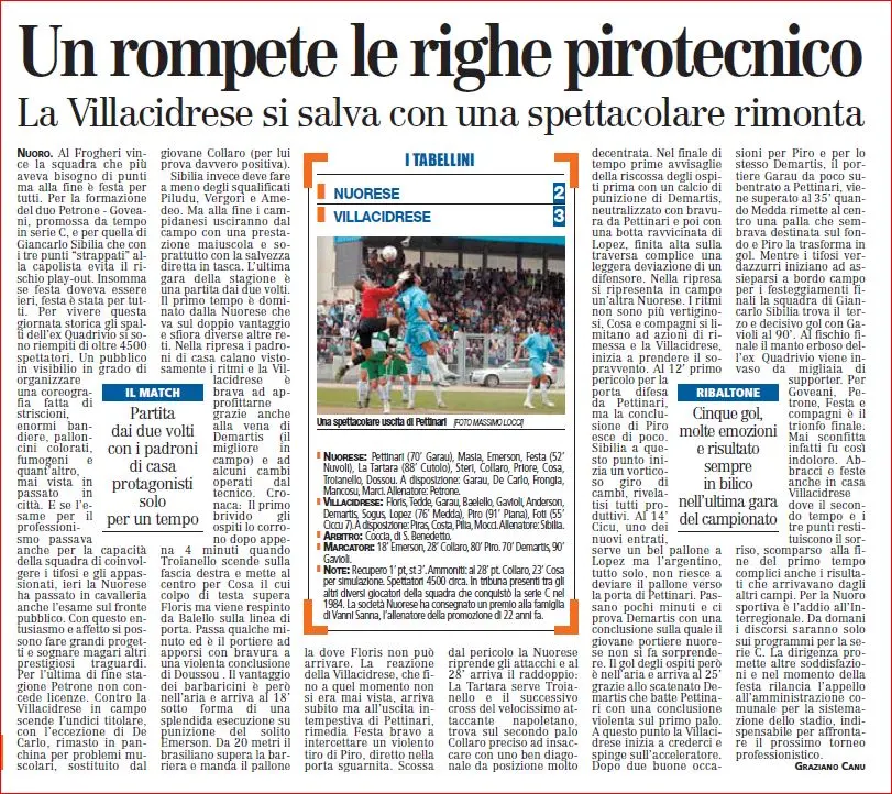 La Villacidrese può festeggiare
