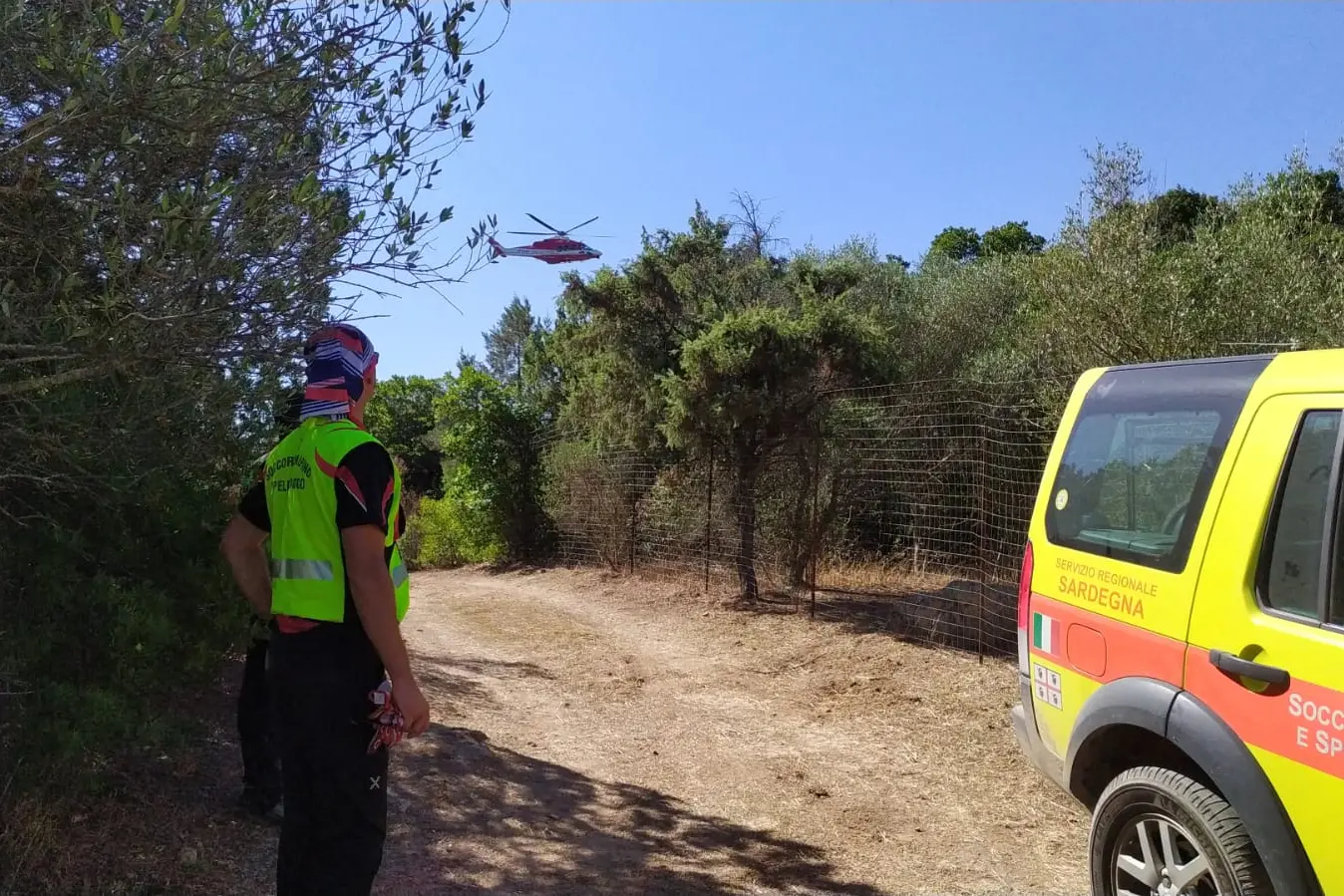 Ritrovato l’anziano scomparso a Olbia: è in buone condizioni di salute (foto soccorso alpino)