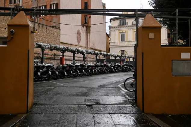 Il parcheggio della Camera dei Deputati in via della Missione (Ansa-Antimiani)