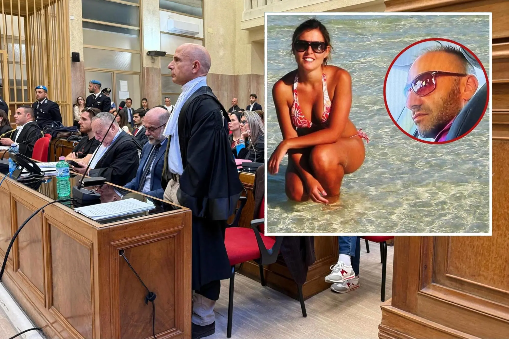 La requisitoria del Pm Marco Cocco e, nel riquadro, Francesca Deidda e Igor Sollai