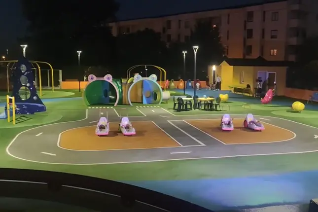 Il parco giochi inclusivo (foto Ronchi)