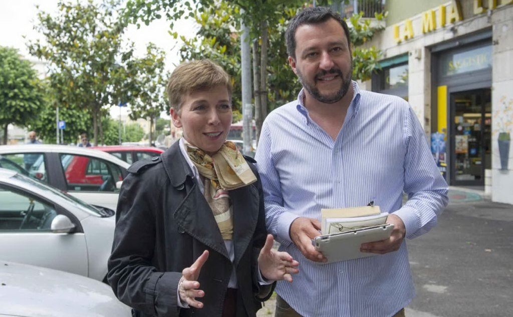 Con Matteo Salvini (Ansa)