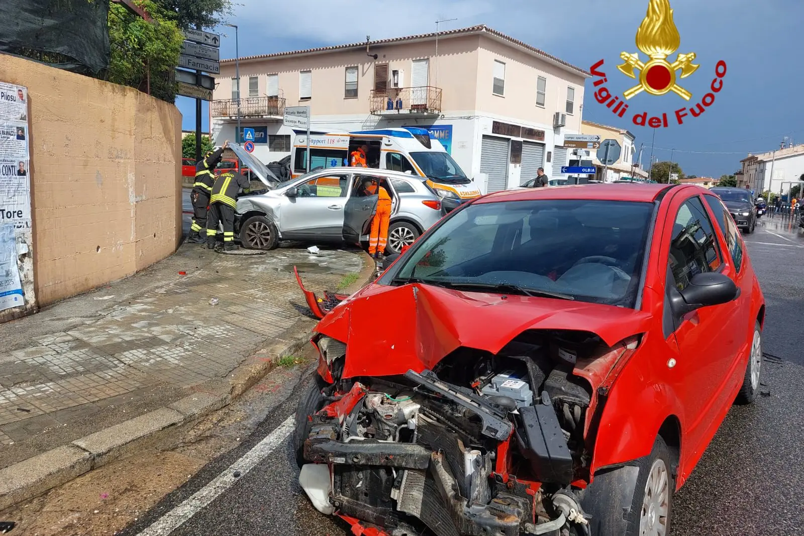L'incidente stradale a Posada