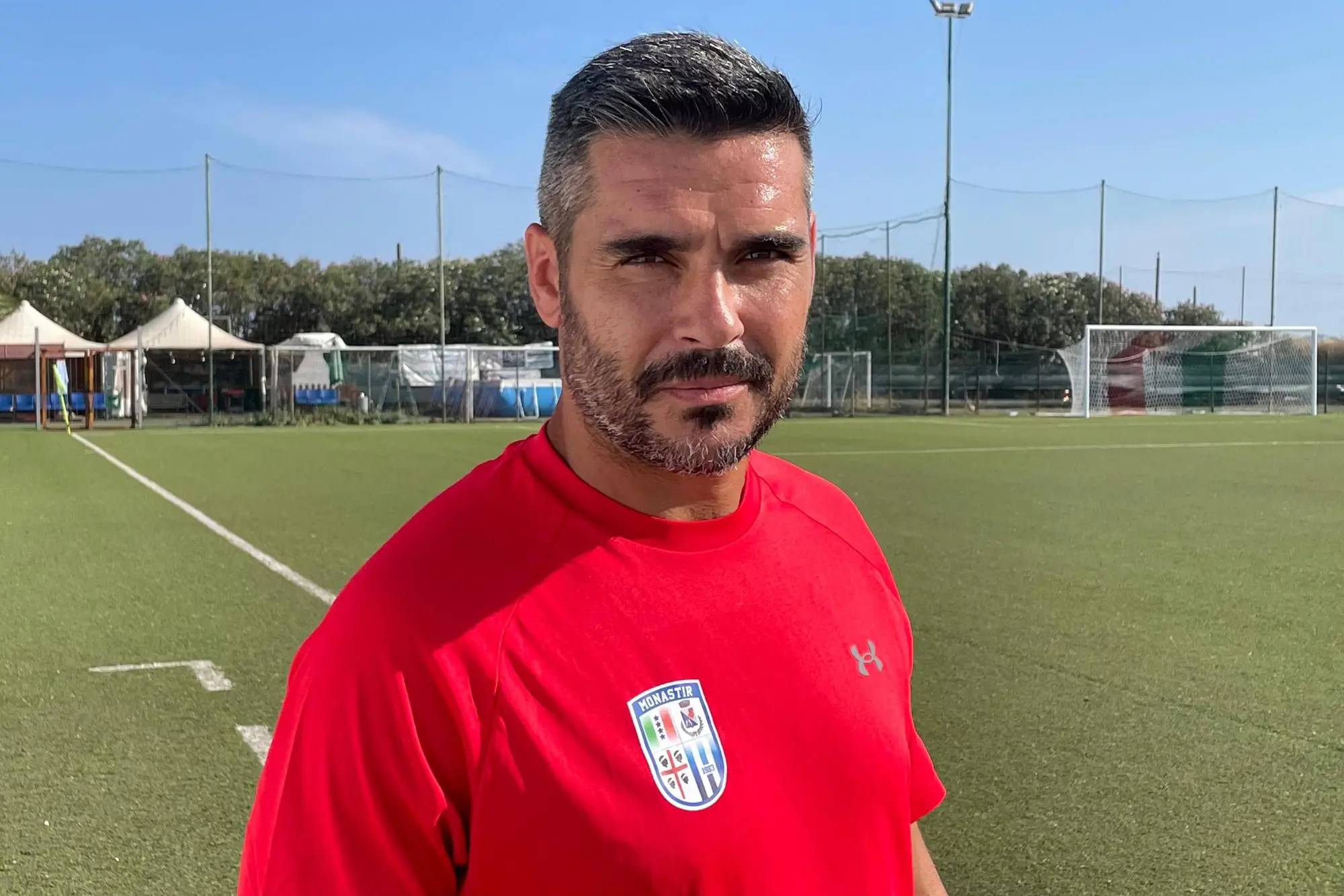 Marcello Angheleddu, allenatore del Monastir (foto Elena Accardi)