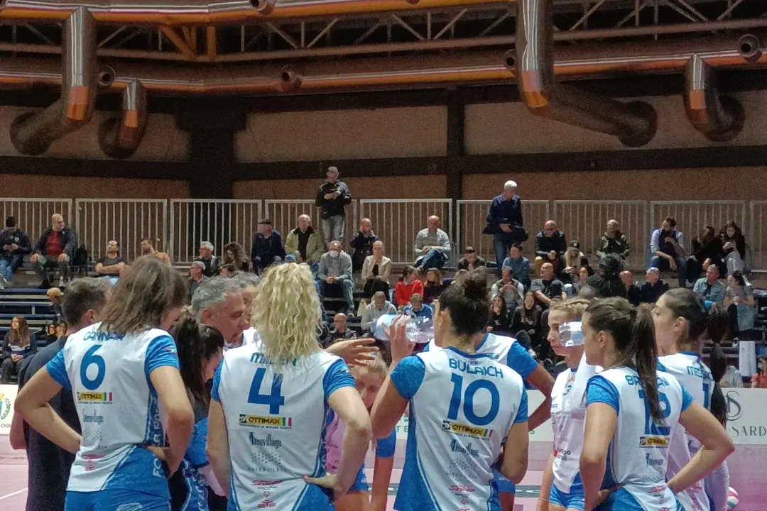 Guadalupi durante un time out nell'ultima partita con Busto Arsizio (foto Ilenia Giagnoni)