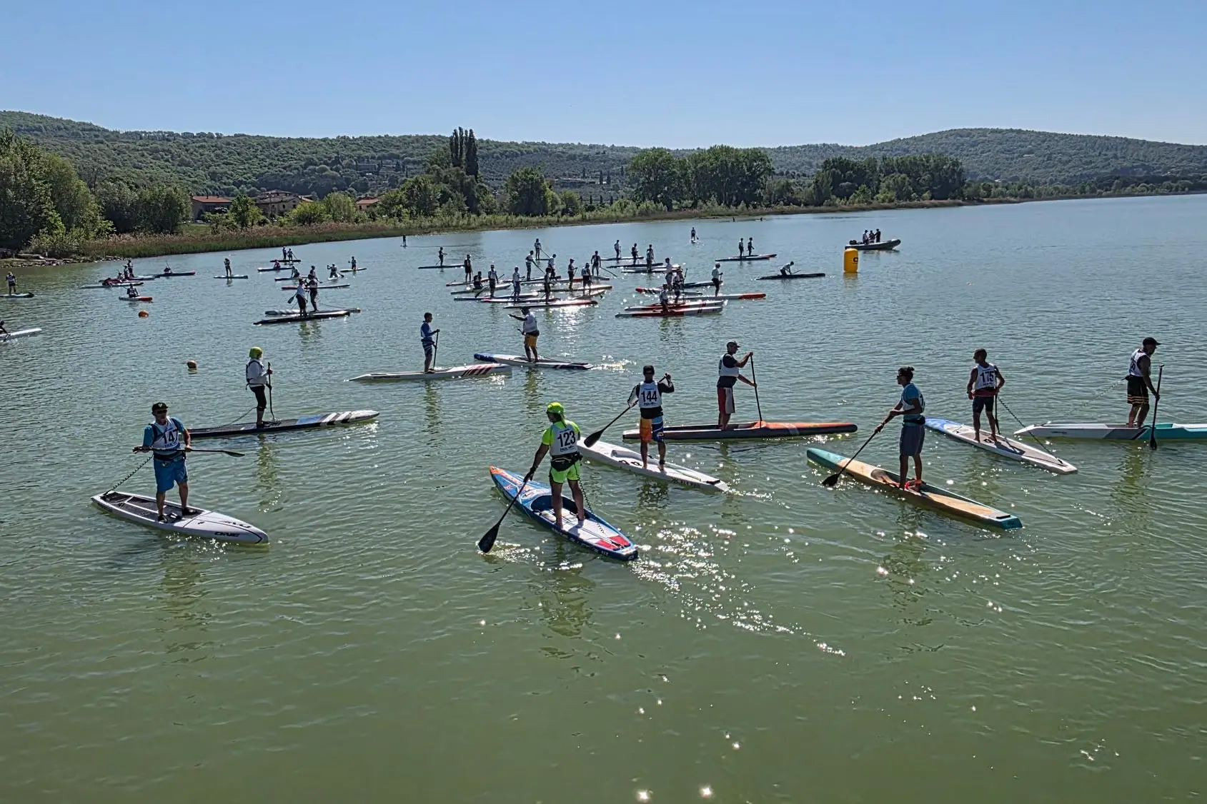 Un'immagine della gara sul Lago Trasimeno (foto concessa)