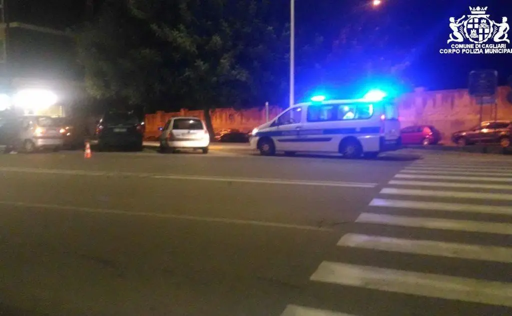 L'incidente in via Campania (foto Polizia municipale)