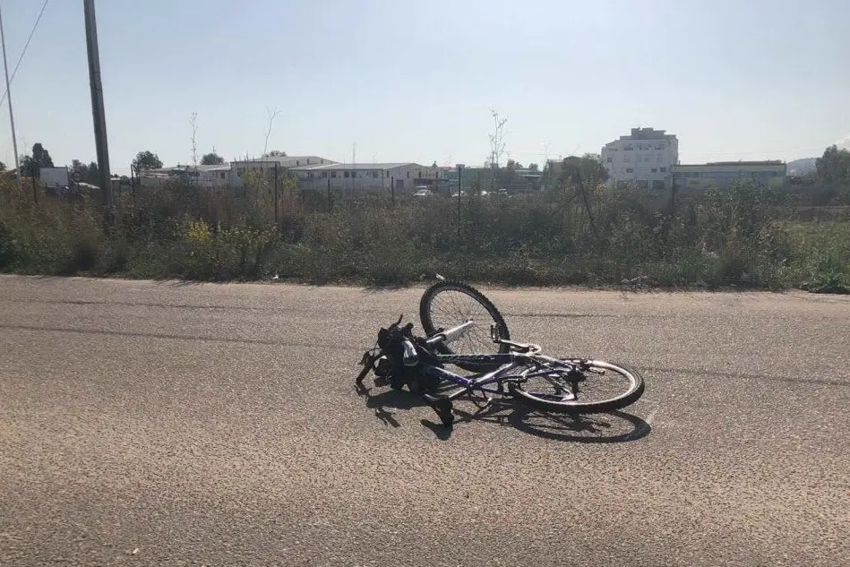 La bici del ciclista investito