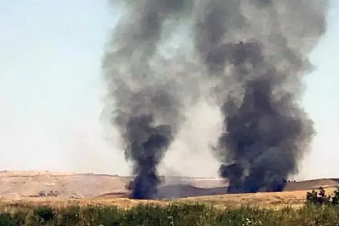Il doppio incendio scoppiato nelle campagne di Villamar