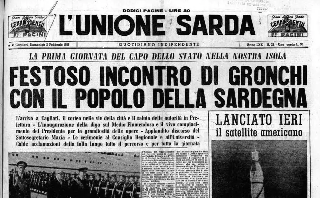 #AccaddeOggi: 1 febbraio 1958, Gronchi in visita a Cagliari