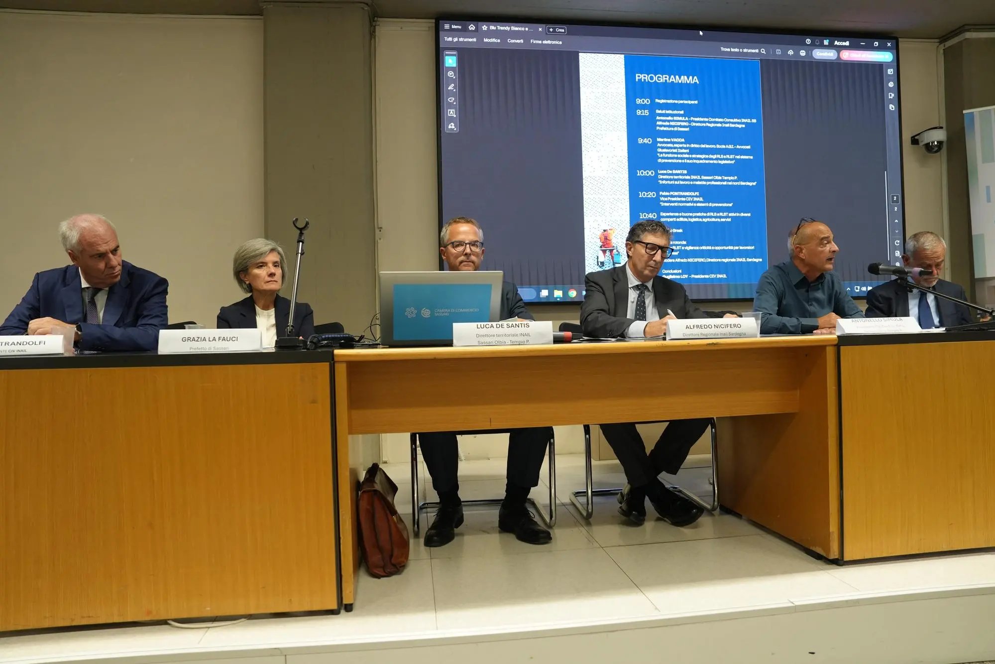 Sassari, convegno Inail (foto Floris)