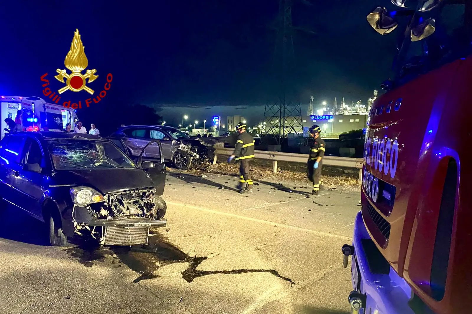 I mezzi coinvolti nell'incidente