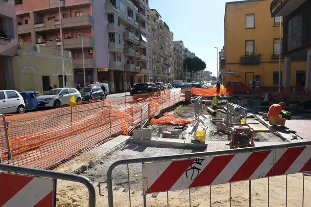 Il cantiere di viale Sant'Avendrace