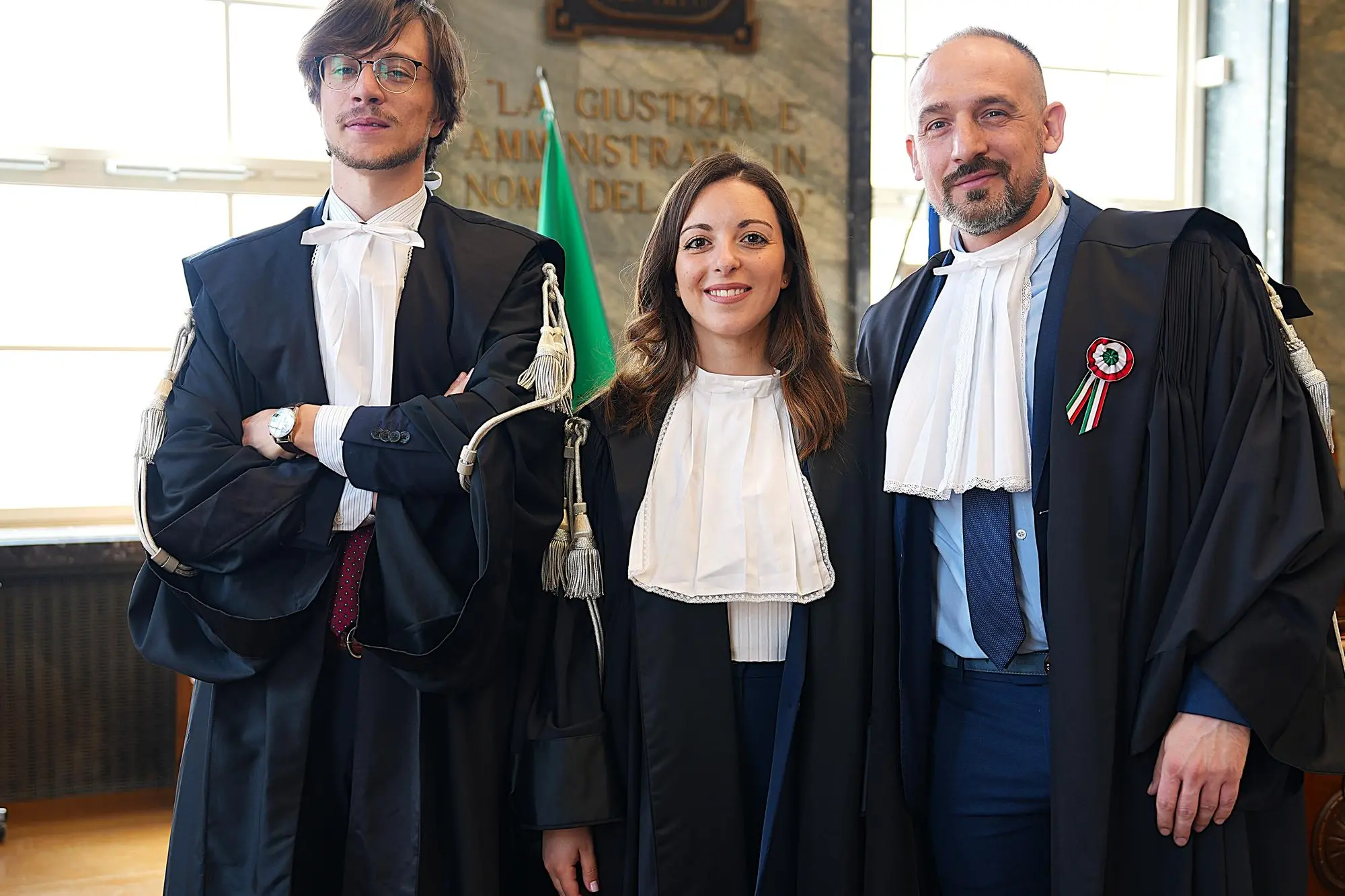 Da sinistra i sostituti procuratori Damiano Rossi, Camilla Battaglini e Giovanni Dore