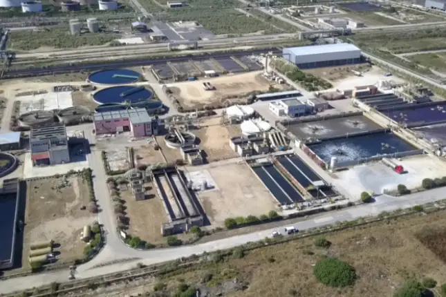 Il depuratore del Consorzio industriale di Sassari (foto concessa)