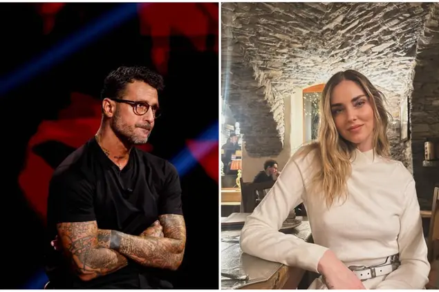 Fabrizio Corona (Ansa) e Chiara Ferragni (foto Instagram)