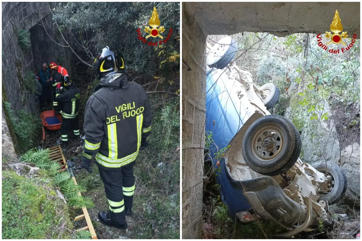 L'incidente (foto Vigili del fuoco)