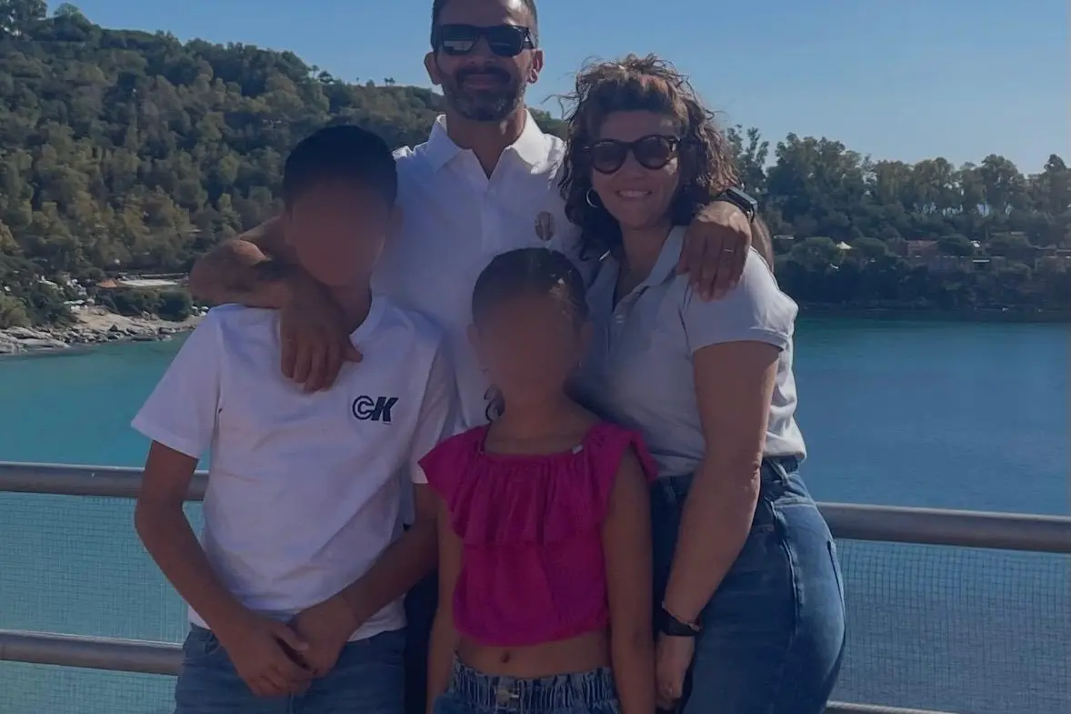 Danilo Stellino con la moglie e i figli