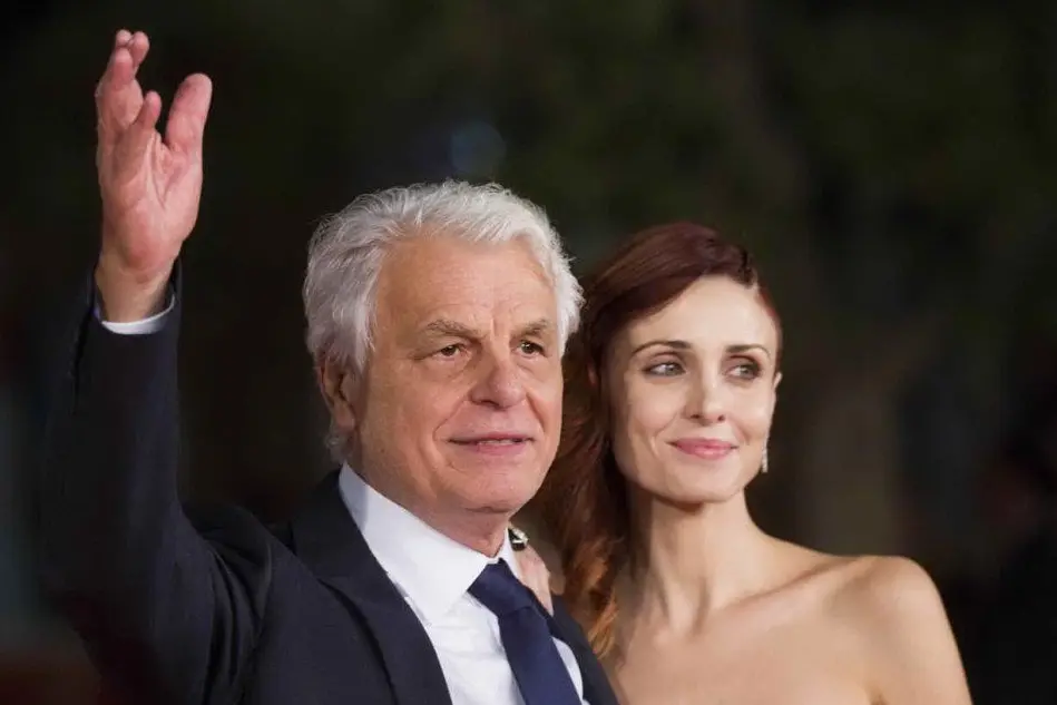 Michele Placido e la moglie, Federica Vincenti