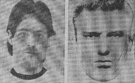A sinistra la vittima, a destra l'identikit del killer