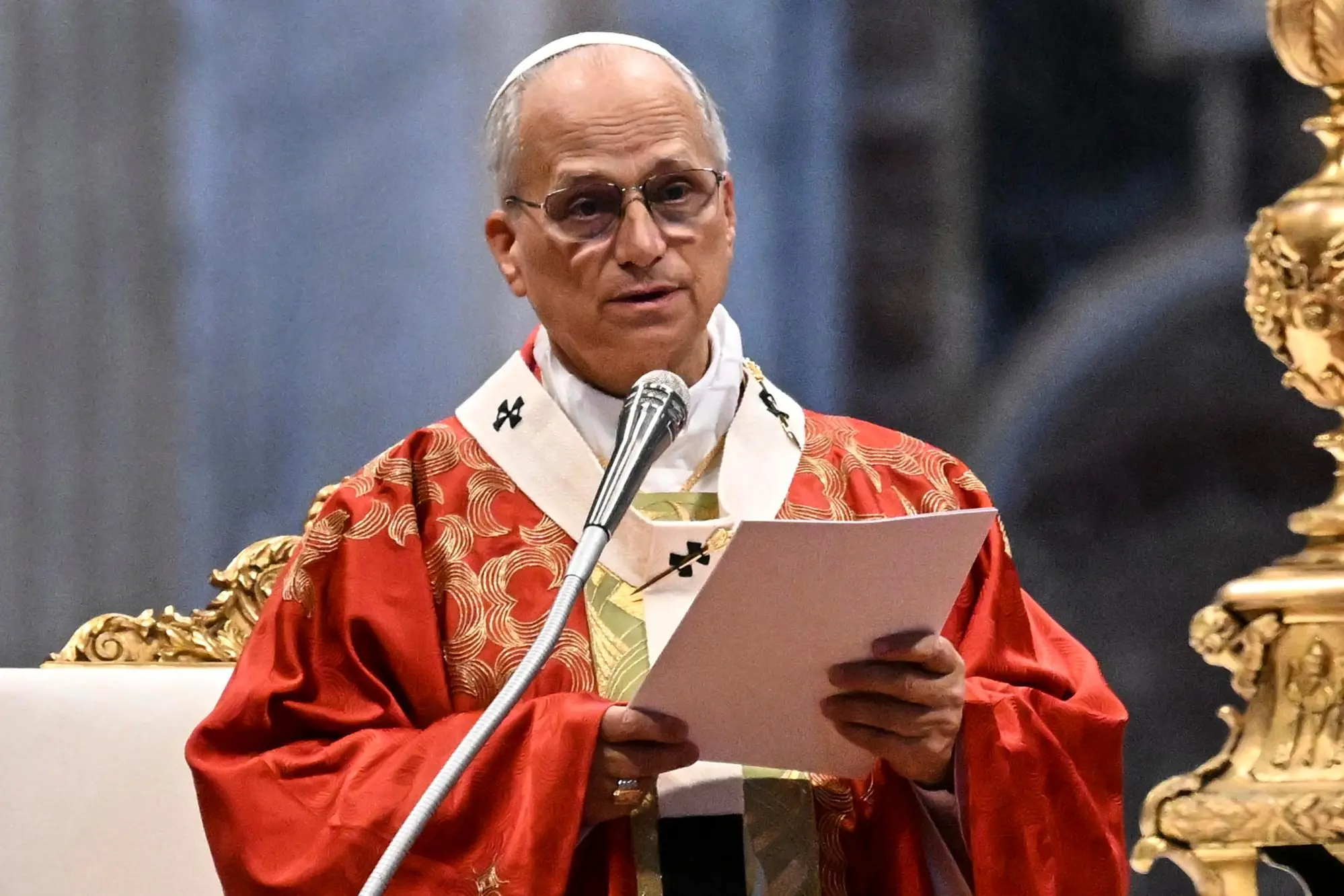 Pope Leo XIV celebrates the Holy Mass on the Solemnity of the Holy Apostles Peter and Paul, in Saint Peter's Basilica, Vatican City, 29 June 2026. ANSA/RICCARDO ANTIMIANI