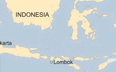 Nella cartina Lombok