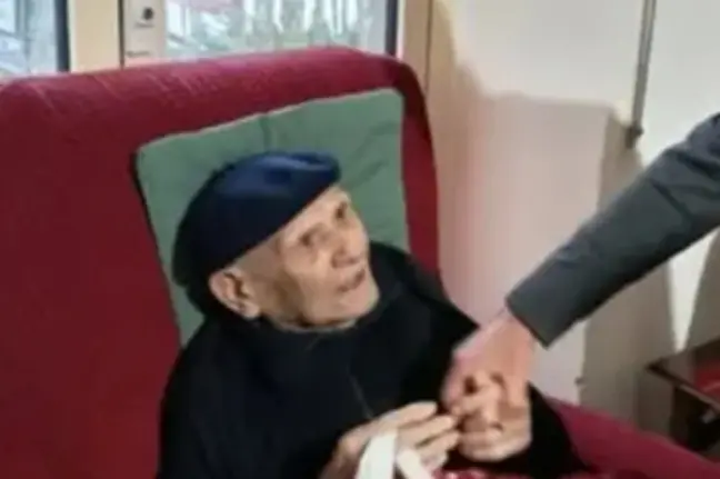 Tiu Finu Sanna il giorno del suo centesimo compleanno