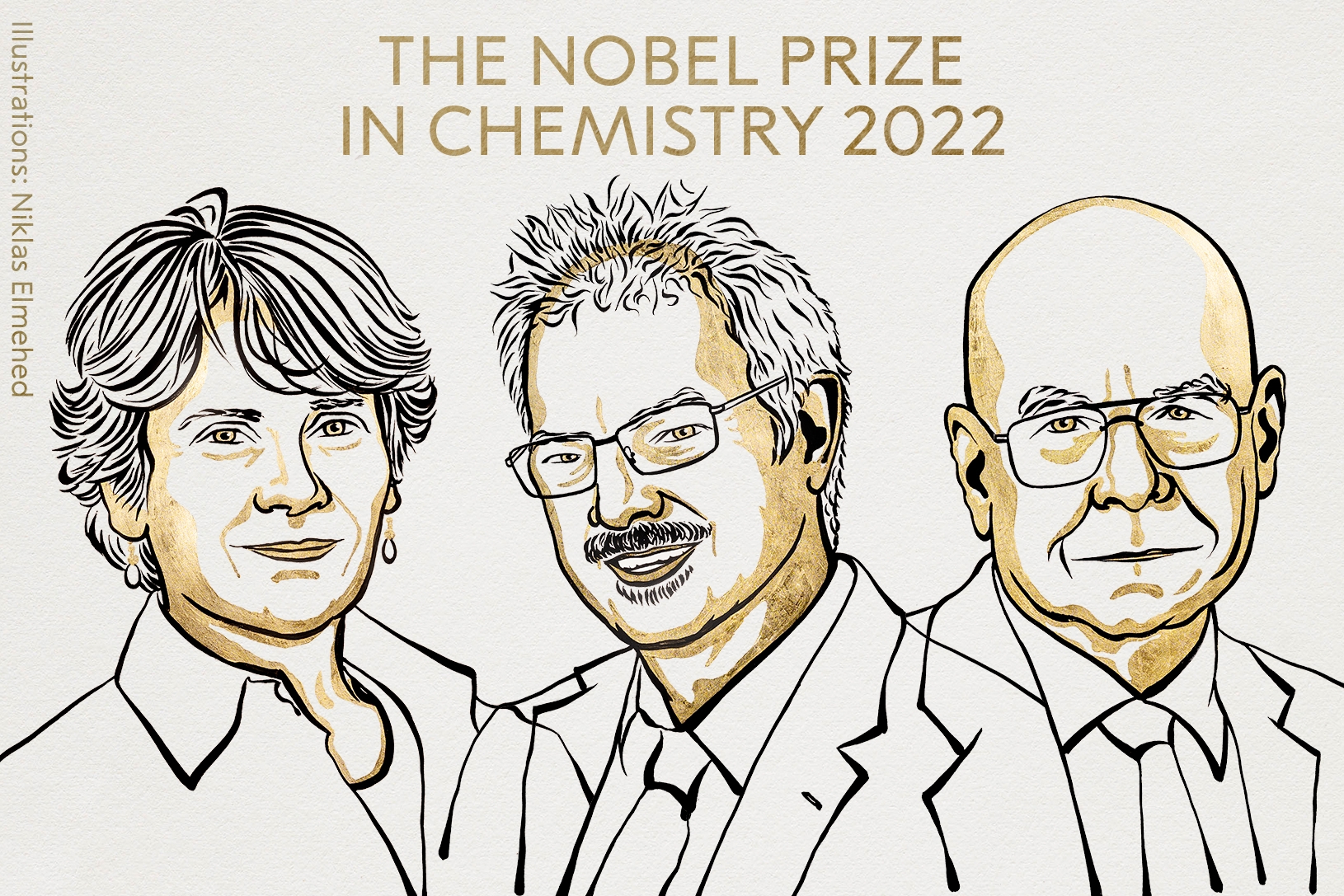 Il Nobel per la Chimica a Bertozzi, Meldal e Sharpless (foto @NobelPrize)