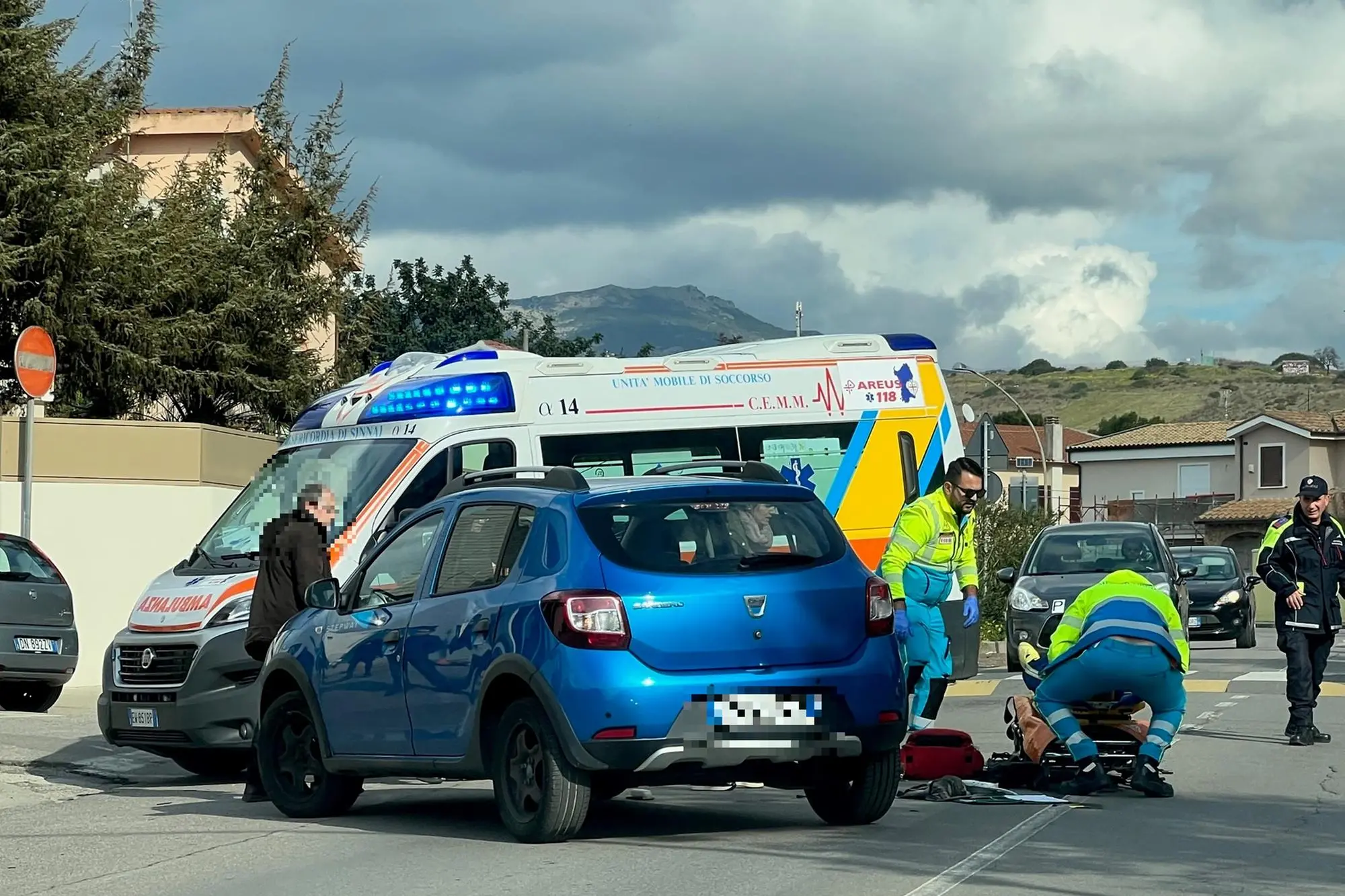 L'incidente a Settimo San Pietro (foto Andrea Serreli)