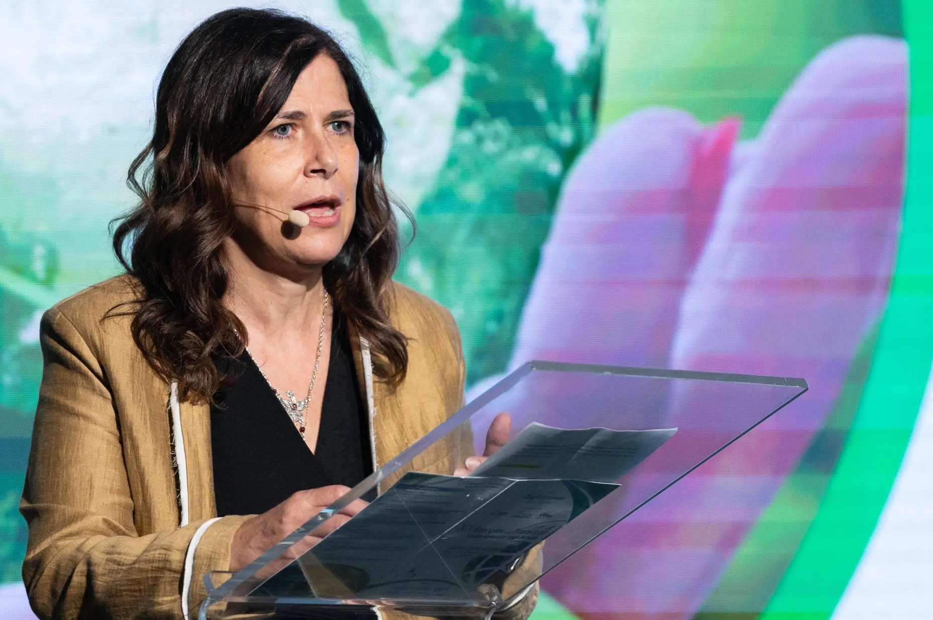 La presidente della Regione Sardegna, Alessandra Todde (Foto Ansa)