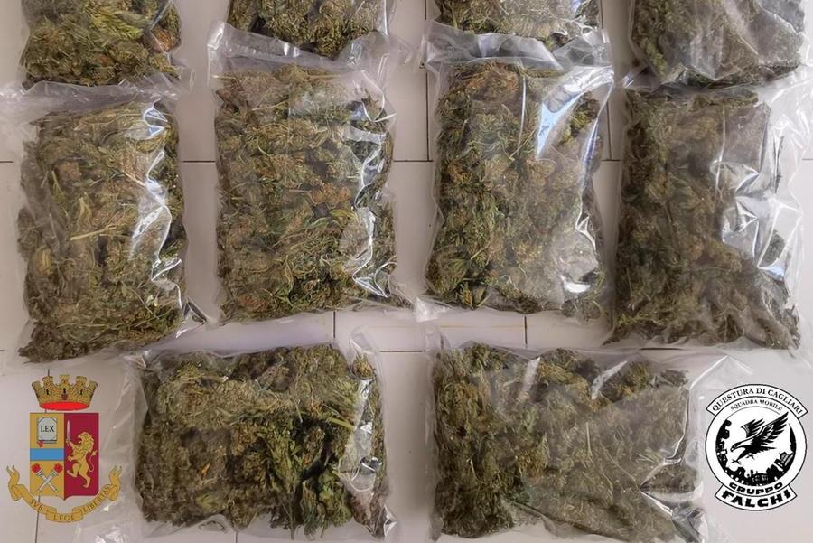 Cagliari, 6 chili di marijuana in casa: due arresti