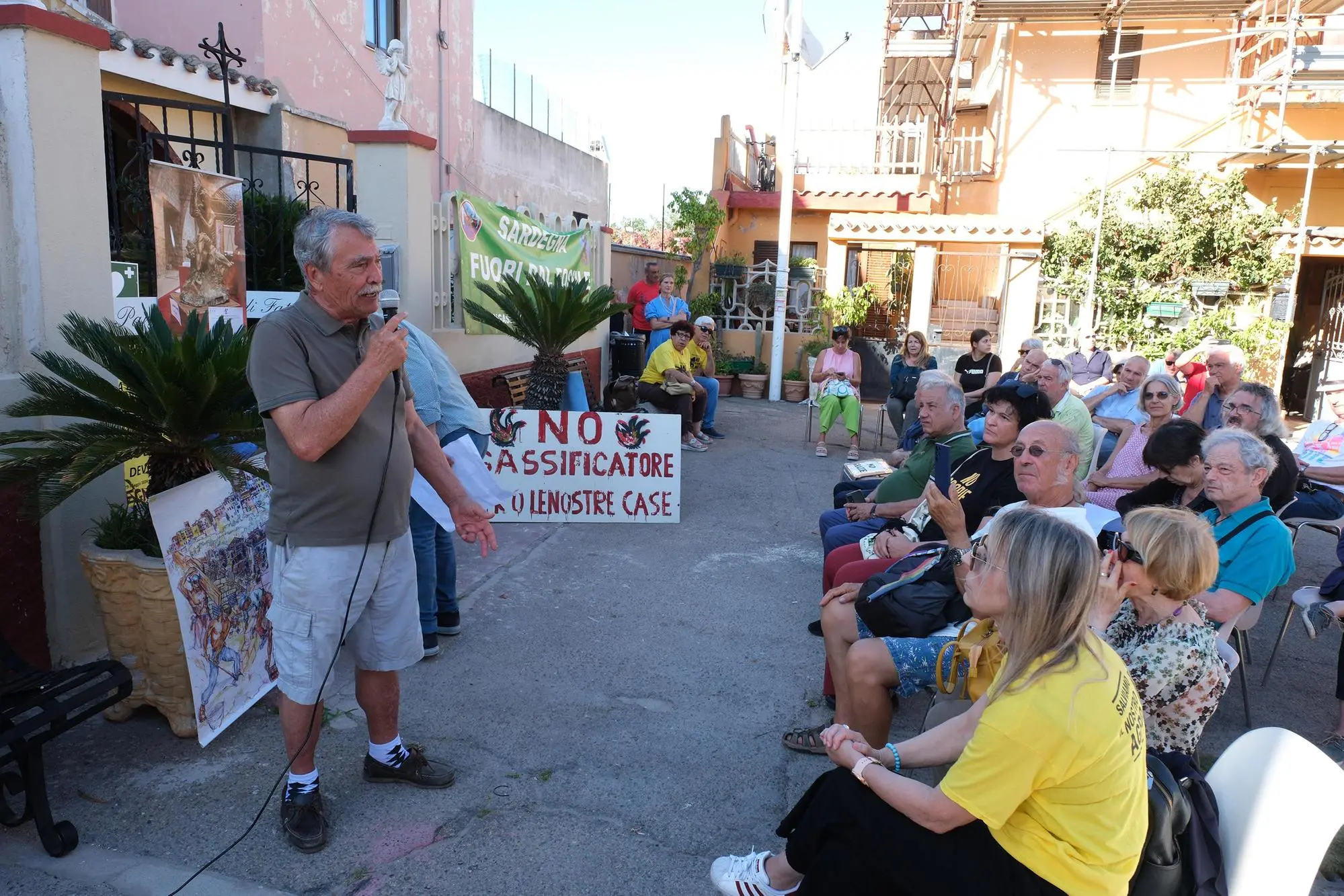 Un'assemblea di protesta contro il progetto del rigassificatore a Giorgino (foto Giuseppe Ungari - 2024)