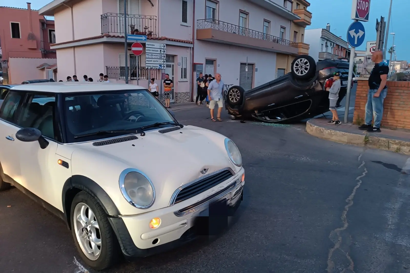 L'incidente a Sestu (foto C. Spiga)