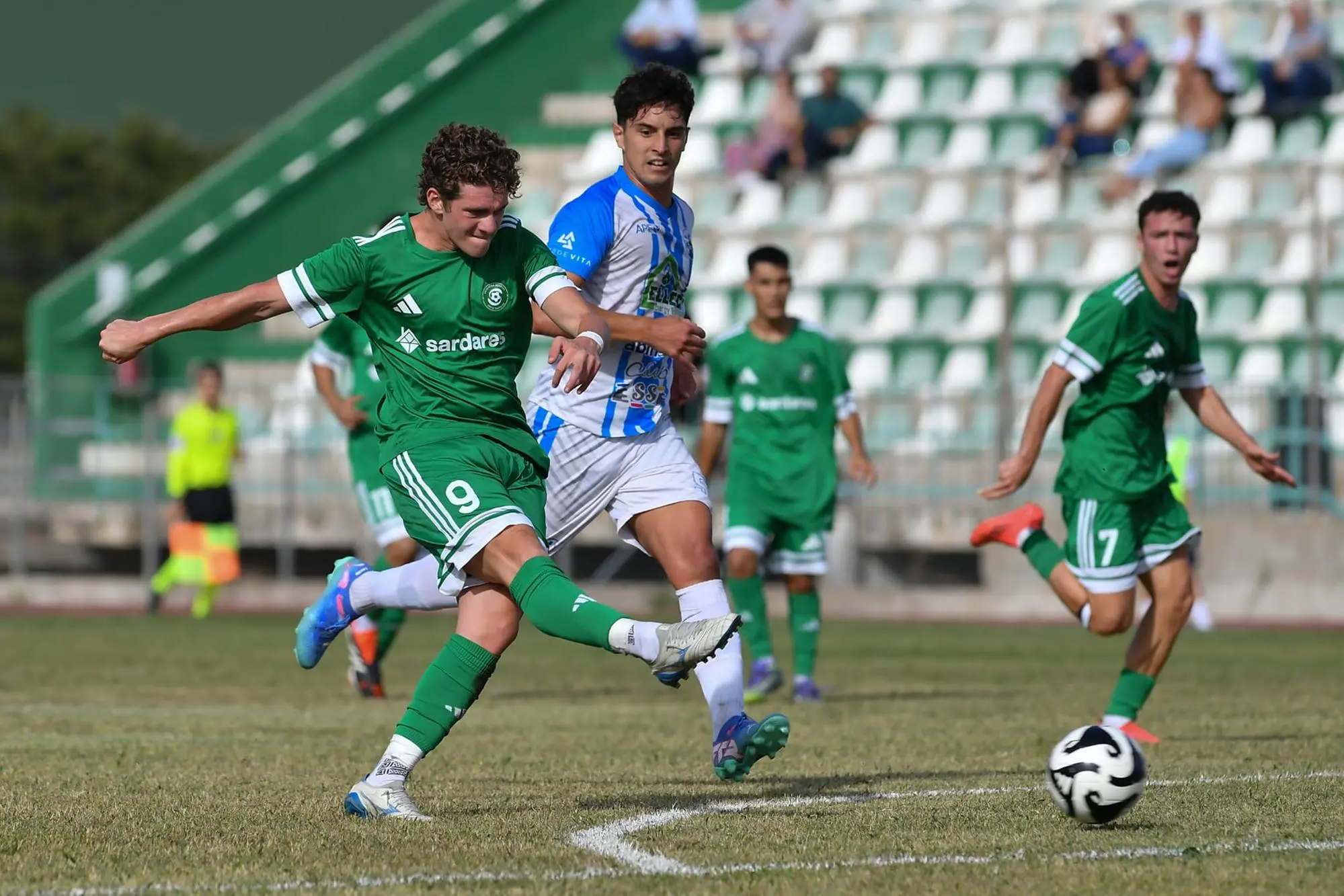 Un'immagine della partita Arzachena-Stintino al Biagio Pirina (foto Emanuele Perrone)