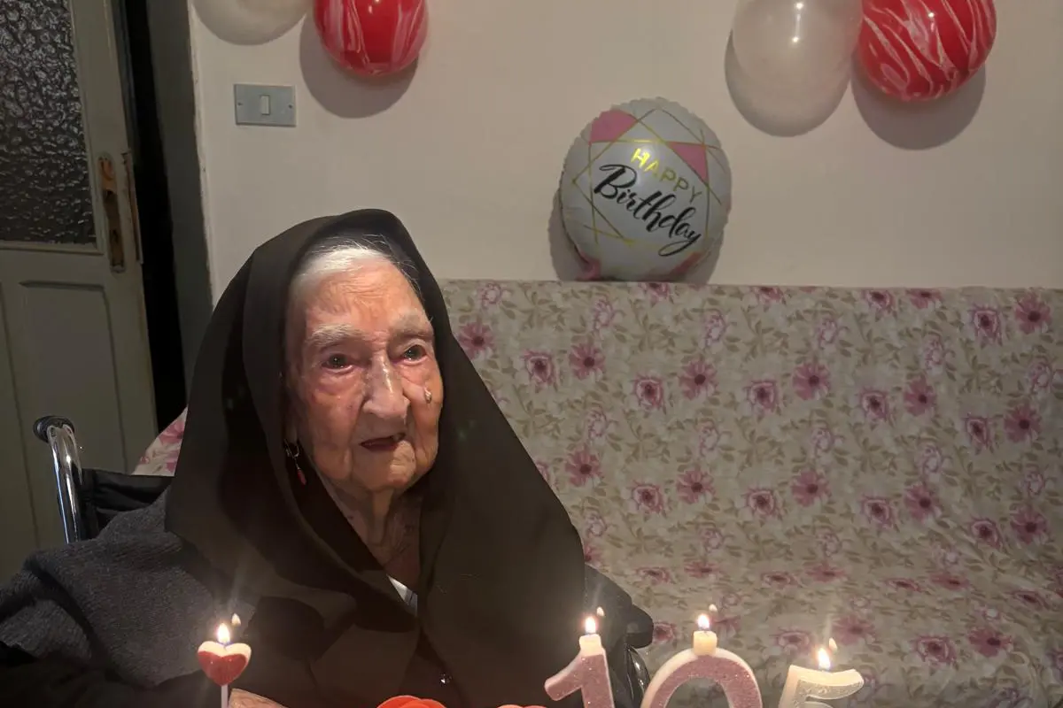 Peppina Corona in occasione del 105esimo e ultimo compleanno