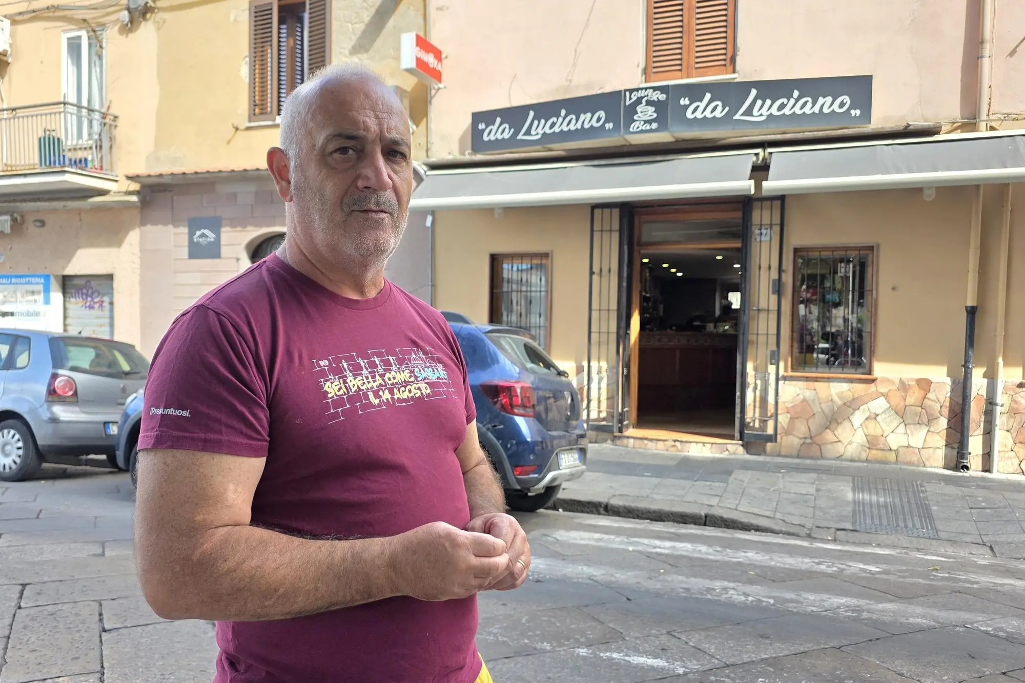 Luciano Dedola in corso Vico