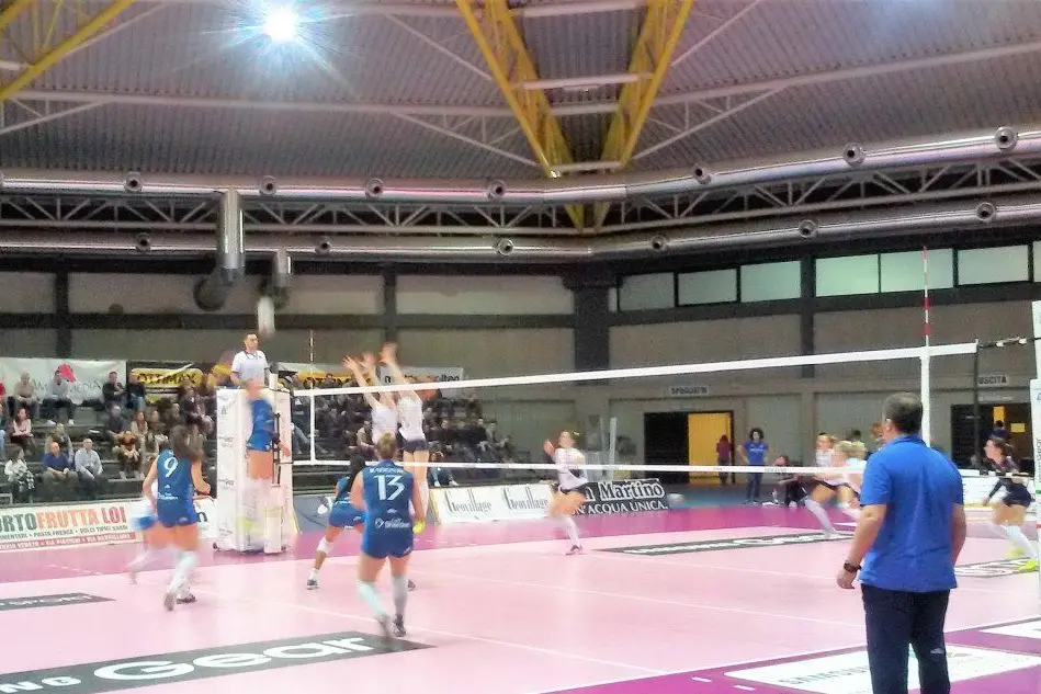Un momento del match