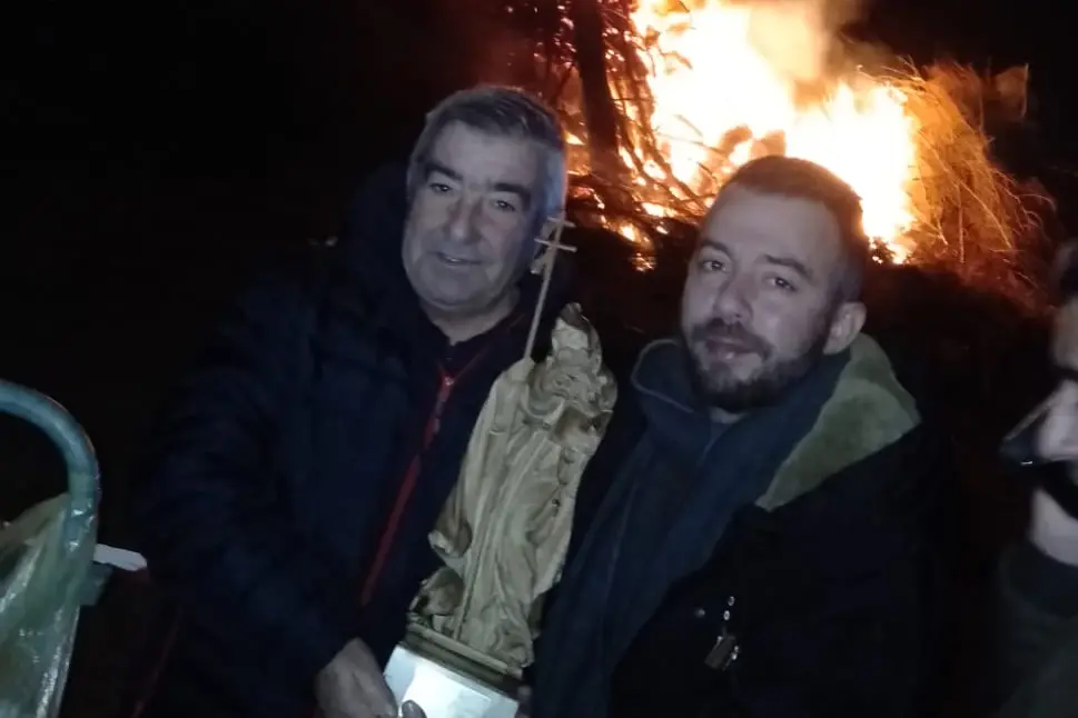Un momento della festa di Sant'Antonio dello scorso gennaio (foto Sirigu)