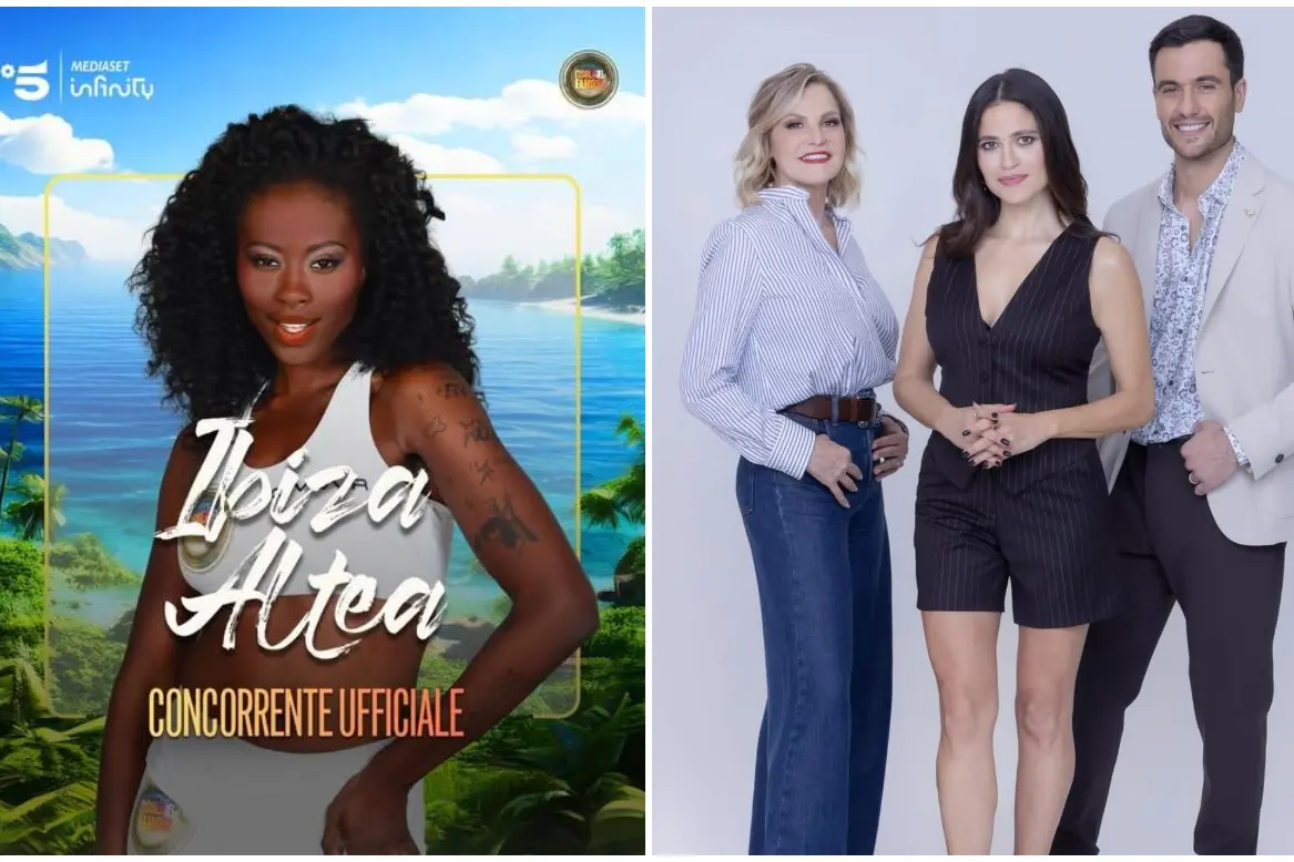 Ibiza Altea, a destra Ventura, Gentili e Pretelli (foto Instagram - L'Isola dei Famosi)