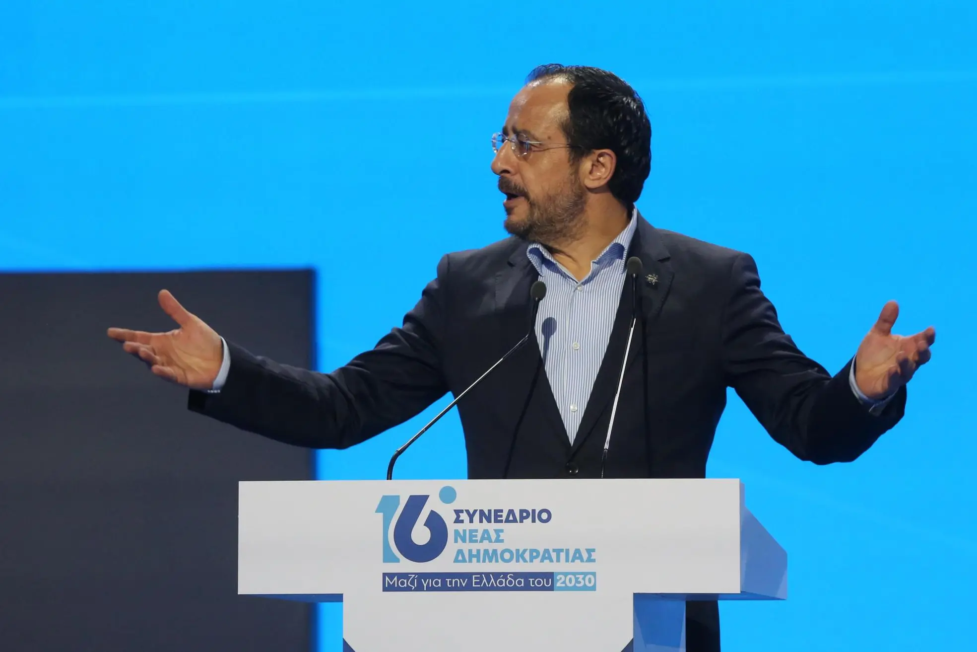 Il presidente di Cipro, Nikos Christodoulides (foto Ansa/Epa)