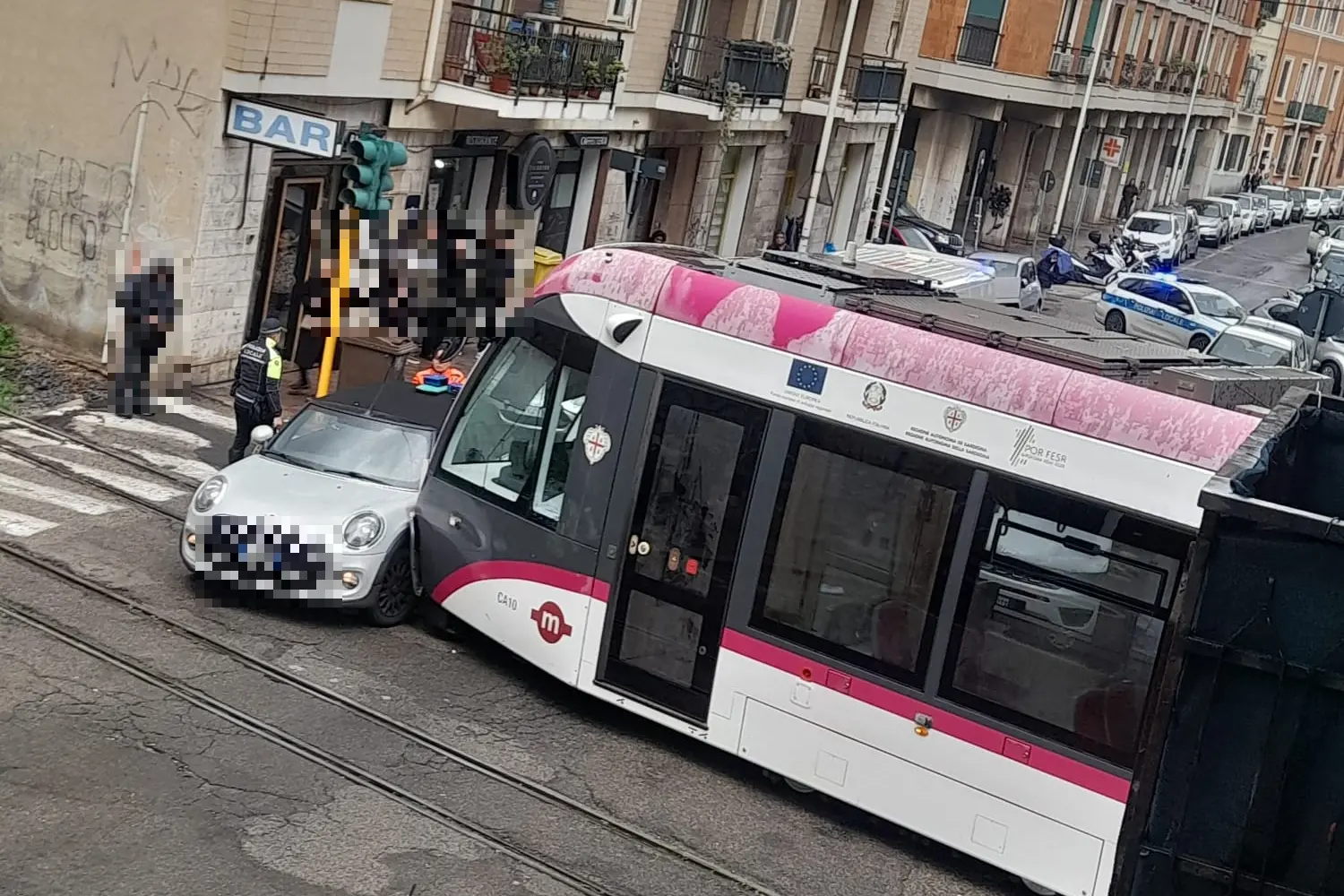 L'incidente in via Puccini (foto concessa)