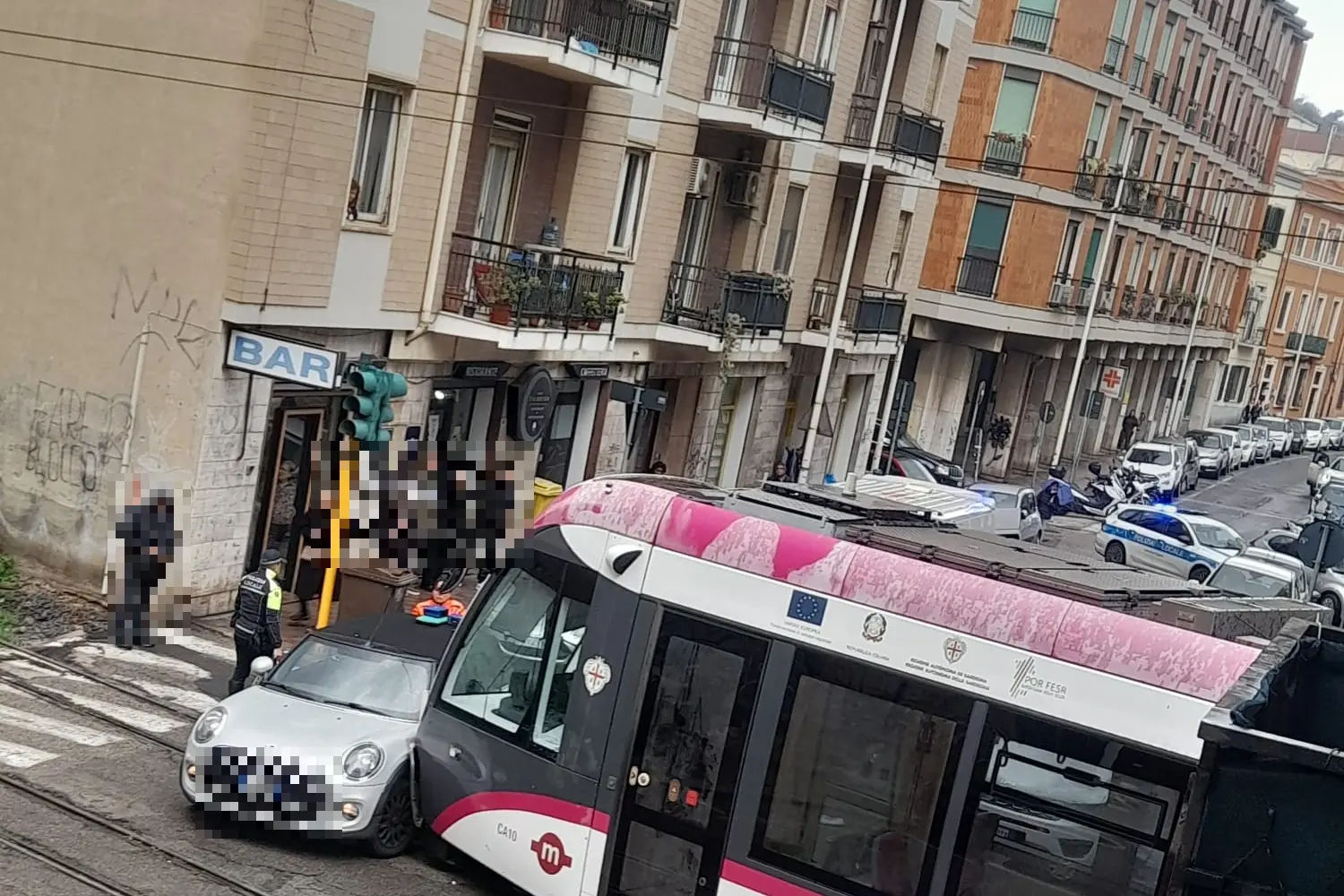 L'incidente in via Puccini (foto concessa)