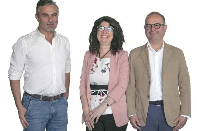 Da sinistra Mauro Puddu, Niside Muscas, Diego Corrias (L'Unione Sarda)