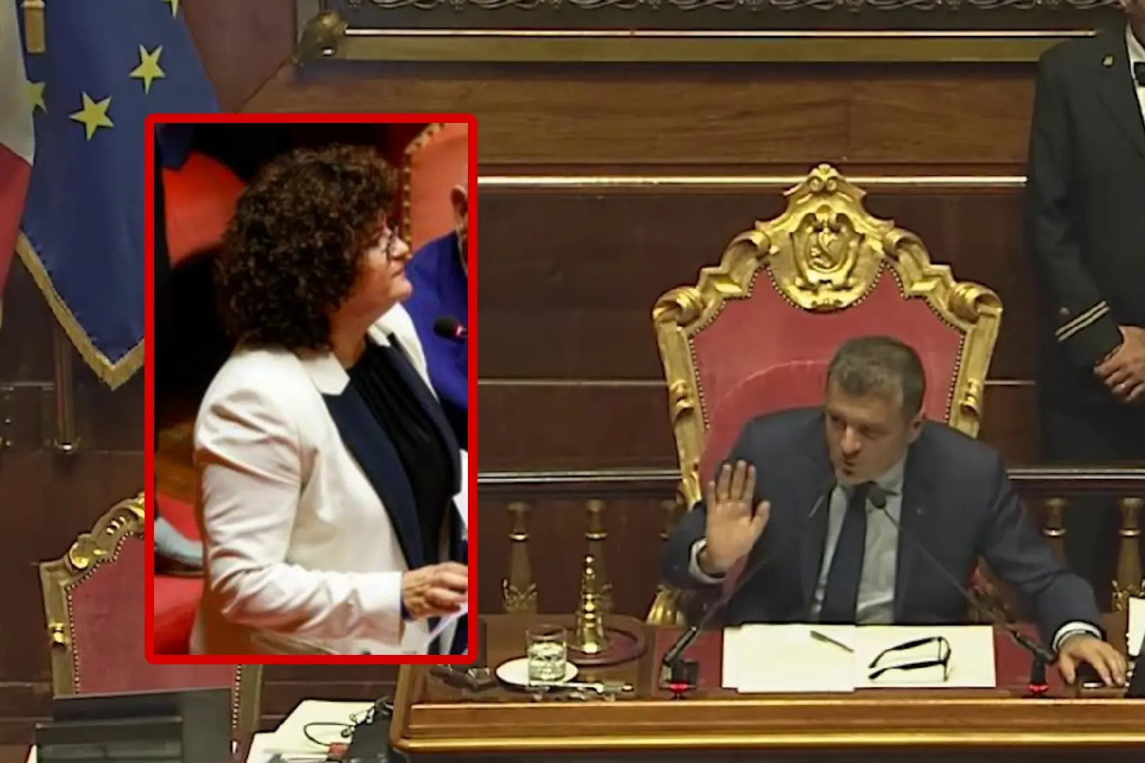 La parlamentare Antonella Zedda e il vicepresidente del senato Gian Marco Centinaio