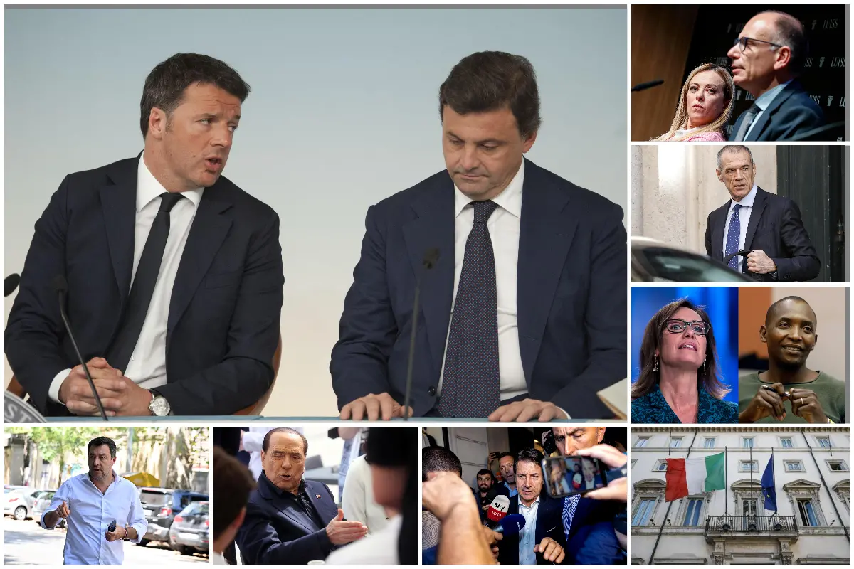 Renzi e Calenda verso l'accordo, scintille Letta-Meloni (foto Ansa)