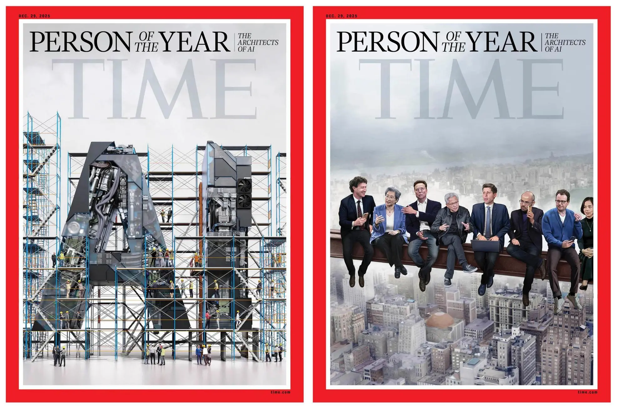 Le due copertine del Time (foto via Ansa)