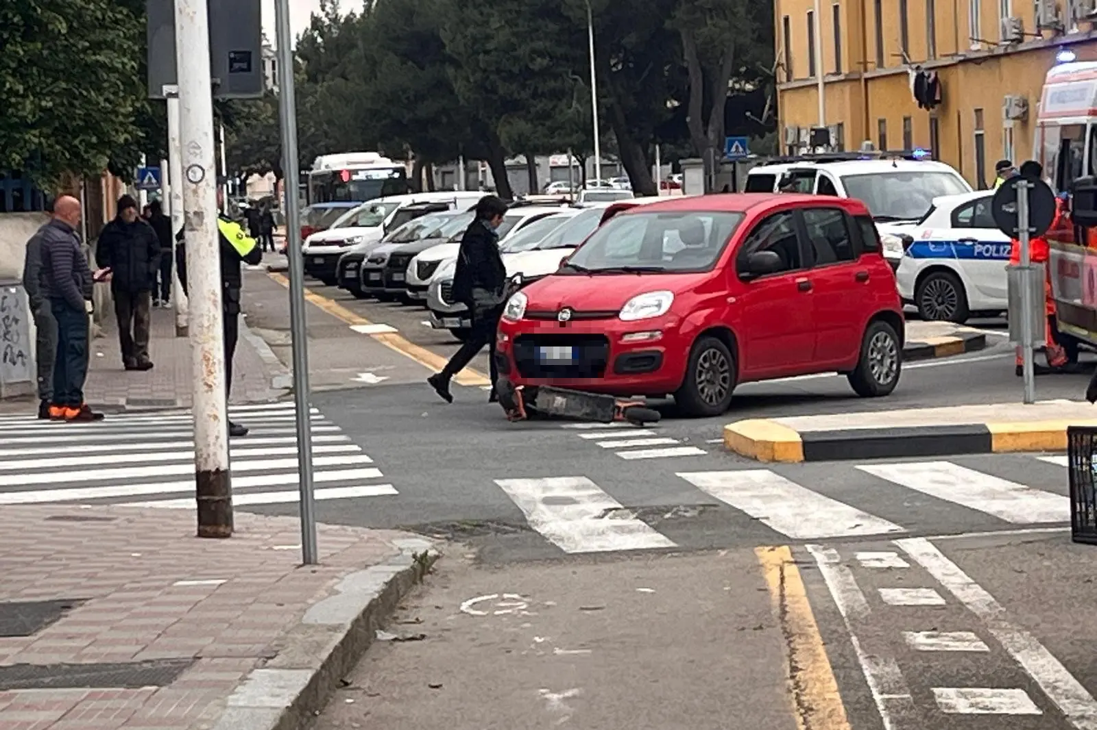 I veicoli coinvolti nell'incidente